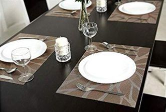 Best Placemats for Wood Table - HEBE Heat Resistant, Non-Slip, Washable Tablemats