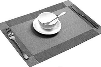 Best Placemats for Wood Table - UArtlines Non-Slip Heat Insulation Washable Tablemats