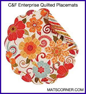 C&F Enterprise Quilted Round Placemats