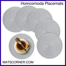 Homcomoda Round and Washable Placemats for Round Tables