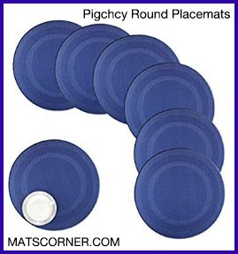 Pigchcy Round Placemat - Best Waterproof Placemats for Round Table