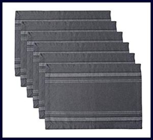 DII 100% Cotton Placemats for Outdoor Tables