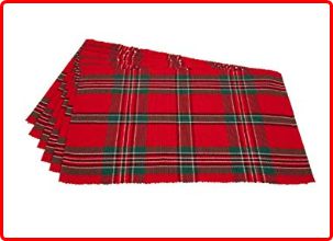 DII Holiday Plaid Placemats for Christmas Evening