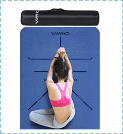 YAWHO Yoga Fitness Mat with Carry Bag
